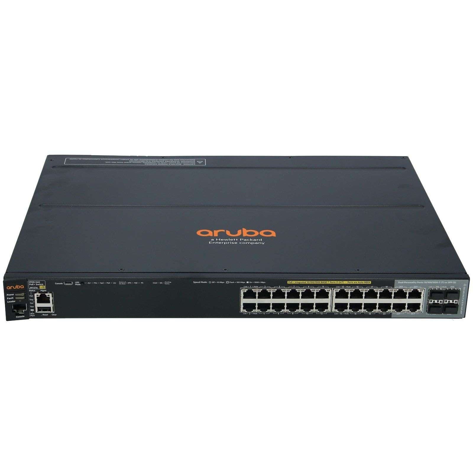 Aruba Switches HP Aruba 2920 24 Port PoE+ Switch  - J9727A Refurbished